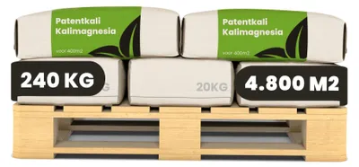 Obrázok produktu pre Patentkali Kalimagnesium Hnojivo 12x (240 kg – 4 800 m2) – Draslík & Horčík pre Silný Rast, Tvorbu Plodov & Kvalitu Rastlín – Organifer