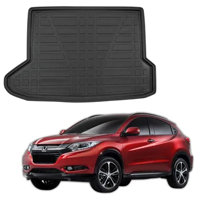 Produktbild von SCOUTT | Kofferraumwanne Laderaumwanne Kompatibel mit Honda HR-V 2015-2021, mit Hoher Rand, Kofferraum-Schutzmatte, Geriffelt, Aufrollbar, Schwarz