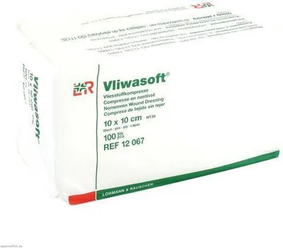 Zdjęcie produktu dla Kompresy włókninowe Vliwasoft niesterylne 10x10 cm 6l. 100 szt