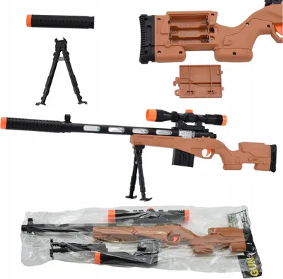 Produktbild von Lolex | Schallgewehr Signalgewehr - Batteriebetrieben - Leuchtendes Gewehr - Militärspielzeug - 96 Cm