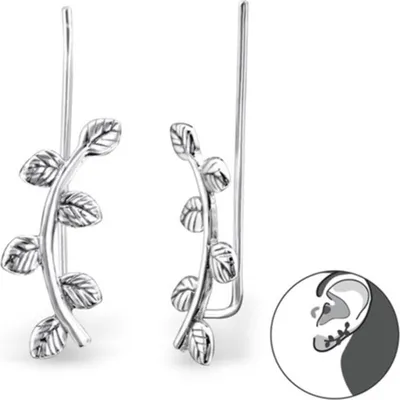 Produktbild von Ear Cuffs Ohrklemmen Ohrringe Silber „Blätter“