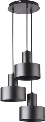 Zdjęcie produktu dla Lampa wisząca dekoracyjna czarna minimalistyczna okrągła potrójna do salonu Rif 3xE27 15W Sigma Lighting