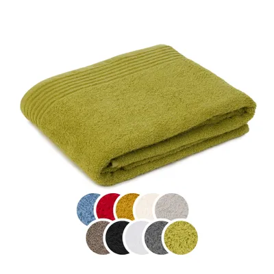 Produktbild von liebling Badetuch Baumwolle, Serie Frankfurt, 400 gr. / m², 100 x 150 cm, 60 Grad, mit hochw. Borte, saugstark, grün