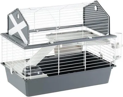 Produktbild von Kleines Tierhaus 2 Etagen offenes Dach Zubehör