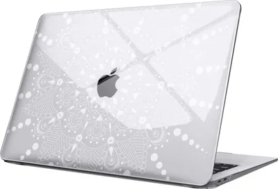 Produktbild von Fintie Hülle kompatibel mit MacBook Air 13 (2018-2020 Version) A2337(M1)/A2179/A1932, Ultradünne Hartschale Schutzhülle Snap Case kompatibel mit MacBook Air 13" Retina, Blumen Weiß(Klar)