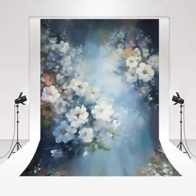 Produktbild von Hintergrund 1,5 x 2,2 m - Hintergrundtuch - Fotohintergrund - Vintage-Blumenmuster - Professionelles Fotostudio - Anpassbares Muster - Fotohintergrund
