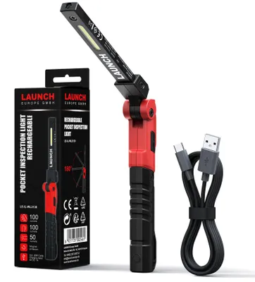 Produktbild von LAUNCH LED Taschenlampe Aufladbar Werkstattlampe Akku COB SMD
