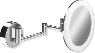 Produktbild von HEWI Kosmetikspiegel, beleuchtet, einseitig konkav, Wandanbindung verchromt
