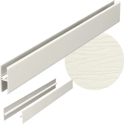 Produktbild von VOX Kerrafront 2-teiliges Verbindungsprofil 3m - 1 Stück - Fassaden Mittelprofil Creme - UV-beständig, Wasserfest & Montagefreundlich - Kerracore