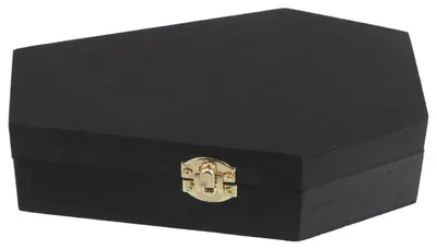 Holz-Mini-Truhe, schwarz, 15,5x8,3x4,6 cm, für Dekoration & Aufbewahrung