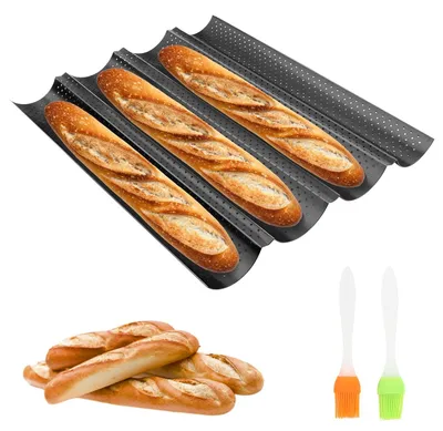 Zdjęcie produktu dla Forma do pieczenia bagietek z powłoką nieprzywierającą, przeznaczona do 4 bagietek