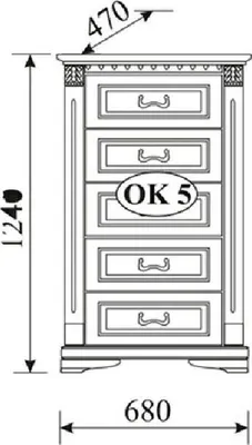 Produktbild von Klassische Kommode Kommoden Schrank Sideboard Massiv Möbel Kolonial Neu OK5