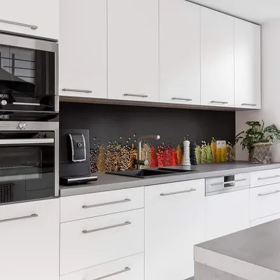 Produktbild von Dedeco Küchenrückwand Motiv: Gewürze V1, 5mm Hartschaum Kunststoffplatte PVC als Spritzschutz Küchenwand Wandschutz wasserfest, inkl. UV-Lack matt, alle Untergründe, 220 x 60 cm