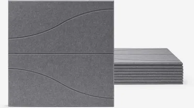 Produktbild von Set 8 Schallschutzpaneele 60x60 Polyester Design grau Zarbi-GC