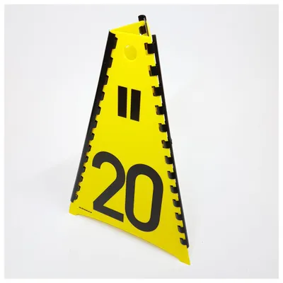 Produktbild von Dönges Nummernsatz 1-20, gelb, 200 mm (Nummernpyramiden Markierungpyramide)