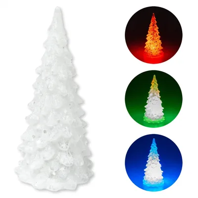 Produktbild von Weißer LED-Weihnachtsbaum mit Glitzer - Leuchtende Weihnachtsfigur