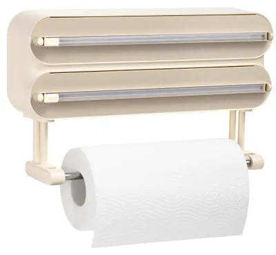 4-in-1 Küchenrollenhalter mit Schneider, magnetisch, 37 cm