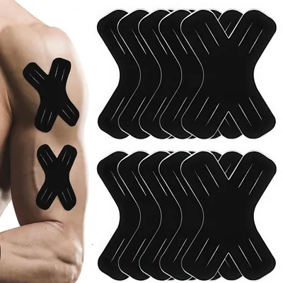 Produktbild von Kinesiologie Tape X-förmig, 10 Stück, elastisch, wasserfest, für Knie, Knöchel, Schulter, Muskel- & Gelenkstütze