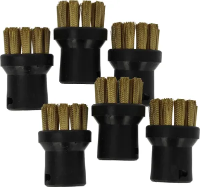 Produktbild von vhbw 6x Rundbürste kompatibel mit Kärcher SC 2.500, SC 1 YELLOW, SC 1 PREMIUM YELLOW, SC 2, SC 1 PREMIUM WHITE FLOORKIT Dampfreiniger - Dampfbürste
