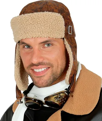 Produktbild von W WIDMANN MILANO Party Fashion - Fliegermütze, Retro Kostümzubehör, 20er Jahre, Piloten Accessoire für Karneval