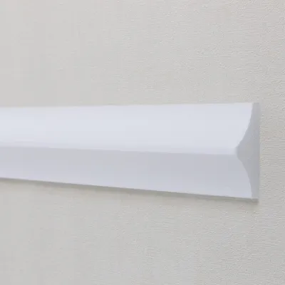 Produktbild von PROVISTON | Zierleiste Polystyrol | 20 x 60 x 2000 mm | Weiß | Wandleiste