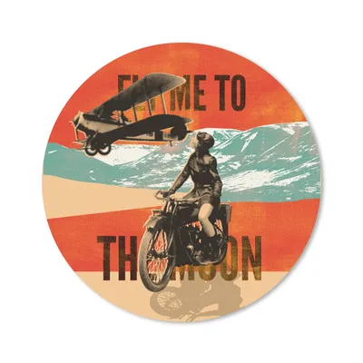 Produktbild von MuchoWow® Mauspad Mousepad Mancave - Motor - Flugzeug - Vintage 20x20 cm - Mousepads - Maus Mat - Pad - Mausunterlage - Schreibtischmatte