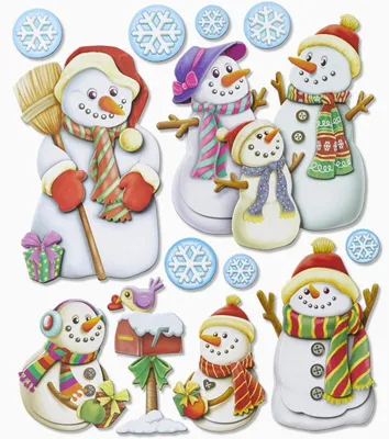 Produktbild von Wandsticker 3D-Optik XXL-Sticker Schneemaener II