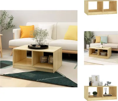 Produktbild von vidaXL Couchtisch 75x50x33,5 cm Massivholz Kiefer -  Couchtische