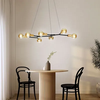 Produktbild von TRIO-Leuchten Pendelleuchte CROSS BHT 91x150x45 cm schwarz Hängelampe