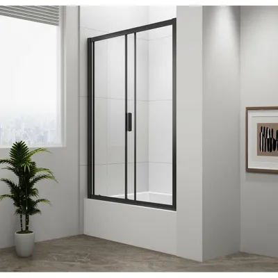 Immagine prodotto di Porta doccia DEEP BLACK 1200x1650mm, vetro trasparente