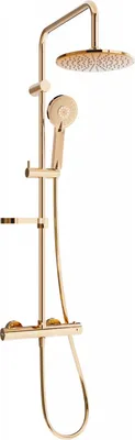 Produktbild von Mexen KX40 Brausegarnitur für Aufputzmontage mit Kopfbrause und Thermostatmischer, Rosa Gold - 771504091-60