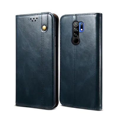 Obrázek produktu pro Pouzdro pro Xiaomi Redmi 9, kožené flip pouzdro peněženka s funkcí stojánku modré