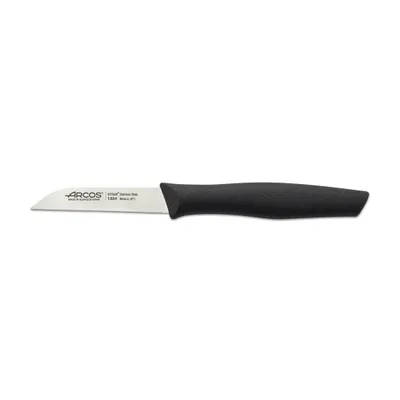 Obrázek produktu pro Nůž Mondador Arcos Nova 188400 z nerezové oceli nitrum a mangového polypropylenu, černá čepel 8 cm s krytem čepele a krabičkou