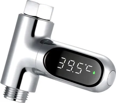 Produktbild von Digitales Badthermometer mit Silberausführung und Batteriebetrieblos