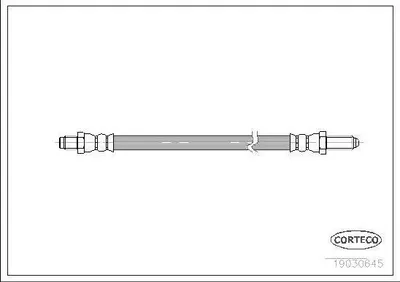 Produktbild von CORTECO 19030645 Bremsschlauch Hinten für FORD SCORPIO II (GFR, GGR)