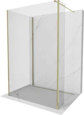 Zdjęcie produktu dla Mexen Kioto ścianka prysznicowa Walk-in 140 x 80 x 30 cm, transparent, złota - 800-140-080-221-50-00-030