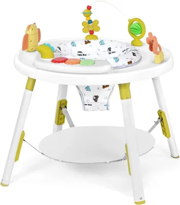 Produktbild von Baby Spielcenter - Jumper & Tisch 3‑in‑1 - Drehbarer Sitz 360° - Abnehmbare Spielzeuge - Für 1–2 Jahre - Bis 5 kg - EN- - Grün