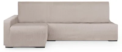 Sofaüberwurf für Chaise Longue, links, Leinen, 3 Plätze