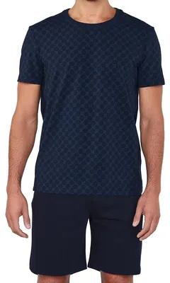 Produktbild von JOOP! Leisure Schlafanzug Set aus kurzer Hose und T-Shirt, Hose mit Gummibund und Bindeband, Elastisches Material für hohen Komfort