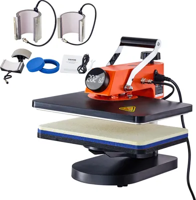 Immagine prodotto di VEVOR - macchina a sublimazione 6 in 1 per magliette/ cappelli/ tazze/ progetti di trasferimento termico, pressa termica multifunzione 12 x 15 con funzione girevole a 360°