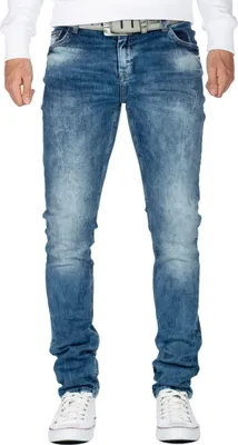 Produktbild von Cipo & Baxx Herren Slim Fit Jeans Stonewashed CD533 Blue W30/L34