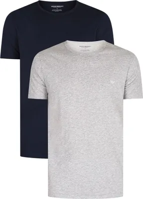 Produktbild von Emporio Armani 2er-Pack Lounge-T-Shirts aus reiner Baumwolle, Mehrfarbig XL