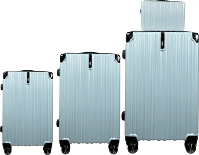 Produktbild von SIGN Reisekoffer ABS Koffer Trolley Hartschale  hellblau-metallic-3´er Set (M+L+XL)