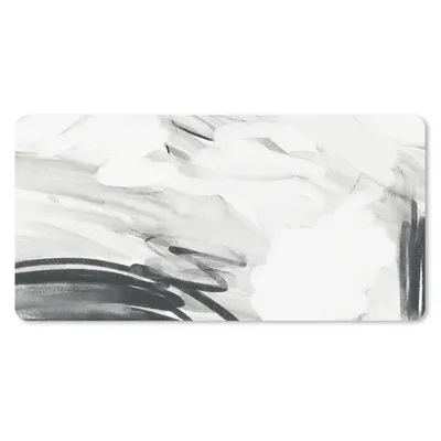 Produktbild von MuchoWow® Schreibtischunterlage Schwarz - Weiß - Abstrakt 80x40 cm - XXL Mauspad - Gaming Mauspad