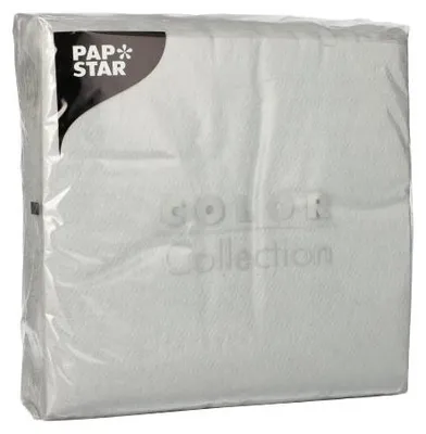 Produktbild von Servietten, 1-lagig 1/4-Falz 33 cm x 33 cm hellgrau