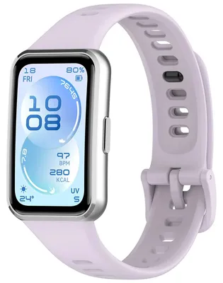 Produktbild von Armband für Huawei Band 11 / 11 Pro, Bizon Strap Watch Silicone, Hellviolett