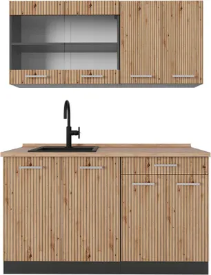 Produktbild von Küchenzeile Vicco R-Line Artisan-Eiche 140 cm , AP Eiche, Model 48952