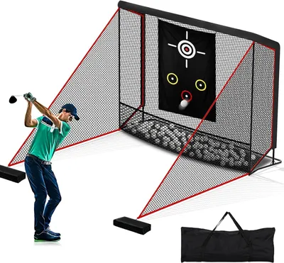 Image de Filet de golf, filet d'entraînement au golf, filet de frappe pour le golf, avec cible et barrières latérales