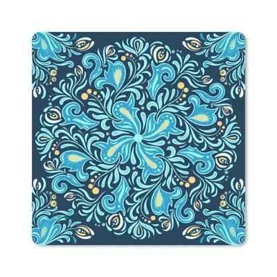 Produktbild von MuchoWow® Mauspad Mousepad Blume - Blätter - Beere - Muster 20x20 cm - Mousepads - Maus Mat - Pad - Mausunterlage - Desk Mat - Bureauartikeln