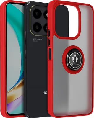 Produktbild von Avizar, Handyhülle für Honor X6b Metallring, Video-Halterung, Rot